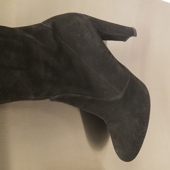 đź’•STUART WEITZMANđź’• Highland Suede Over-the-Knee Boots ~ Black 7.5 - Picture 8 of 16
